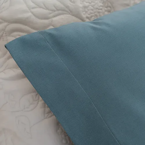 Funda de Almohada Queen Algodón Blend Lisa