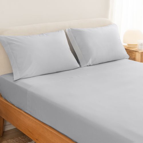 Juego de Sábanas Queen Algodón Blend Liso