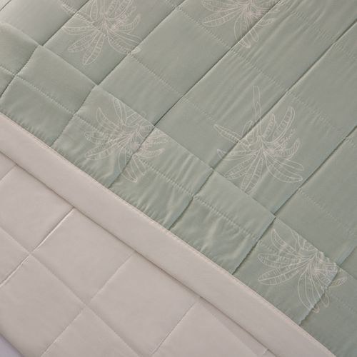 Cubrecama Twin Reversible Extra Suave Línea de Palmeras