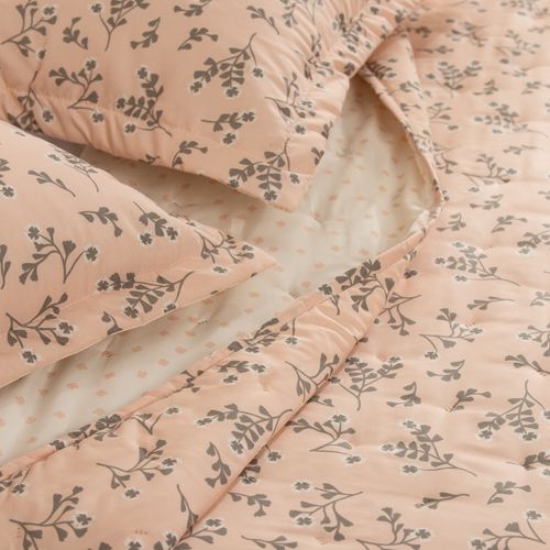 Cubrecama King Reversible Flores Olga