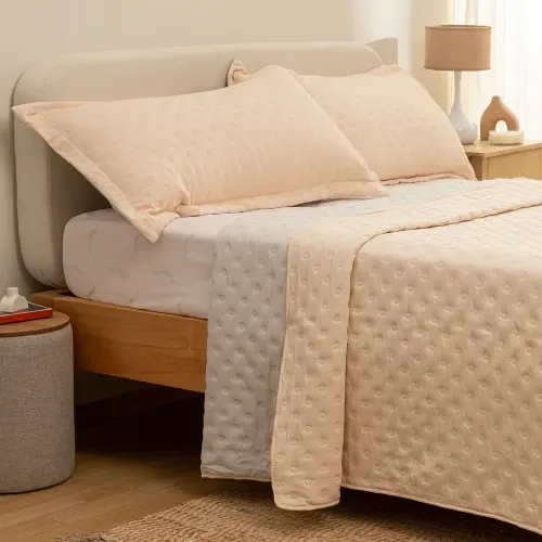 Cubrecama Queen Reversible Heatpress Redondo