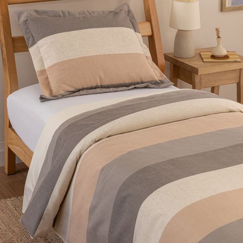 Funda de Acolchado Twin Lino Rayas