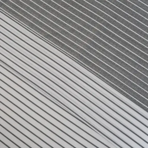 Juego de Sábanas Twin Algodón Peinado Rayas Grafitos