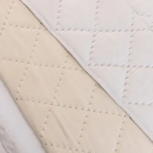 Cubrecama Twin Reversible Heatpress Rombos