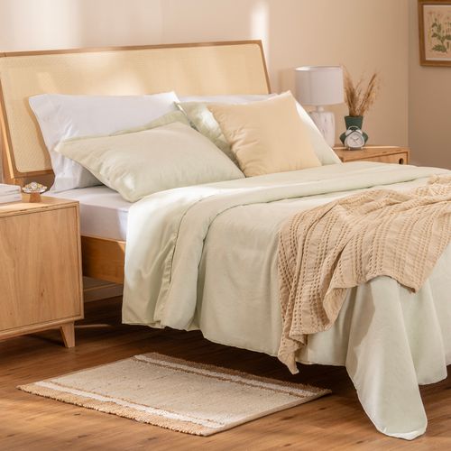 Funda de Acolchado Queen Simil Lino Lisa