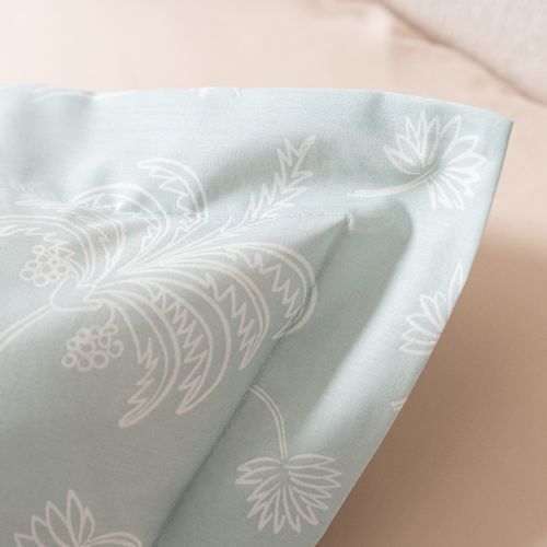 Funda de Almohadón con Pestañas Algodón Blend Palm Truth