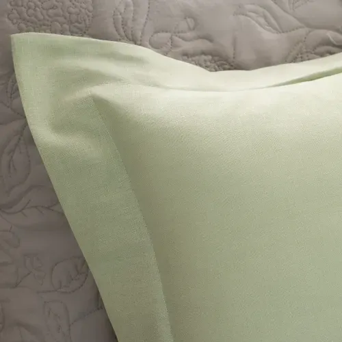 Funda de Almohadón con Pestañas Cáñamo Lisa