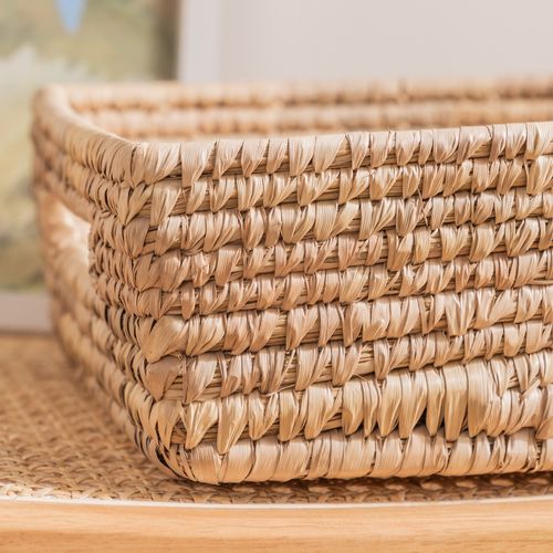 Contenedor Artesanal Grande Hojas Kans