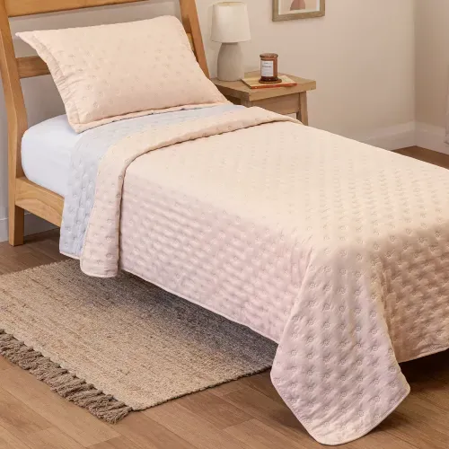 Cubrecama Twin Reversible Heatpress Redondo