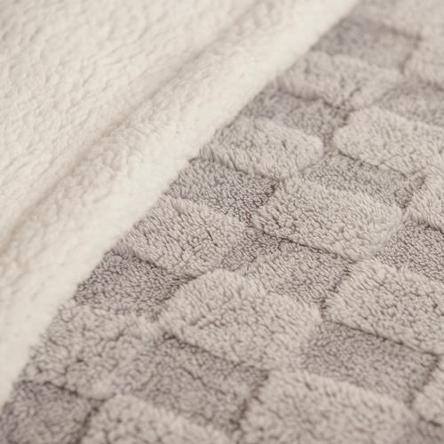 Frazada Queen Jacquard Flannel con Sherpa