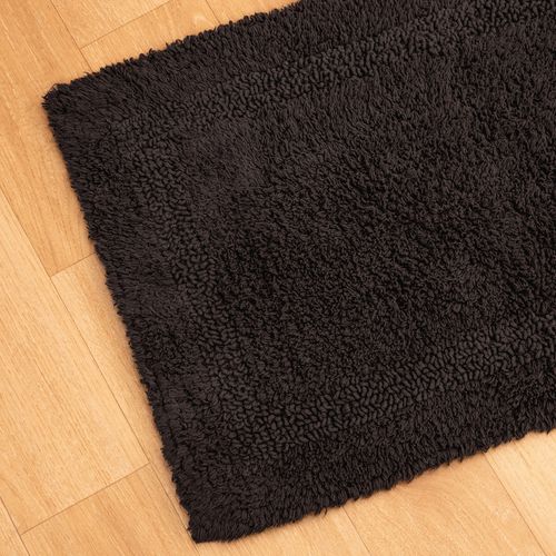 Alfombra de Baño Lisa con Marco Texturado