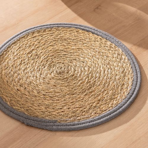 Individual de Mesa Redondo de Yute con Borde