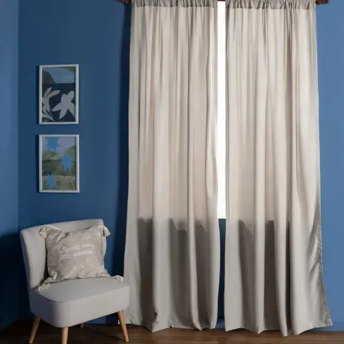 Set de 2 Cortinas de Ambiente Lisas y Suaves