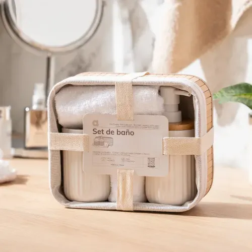 Set de 5 Piezas Regalo para Baño Bambú
