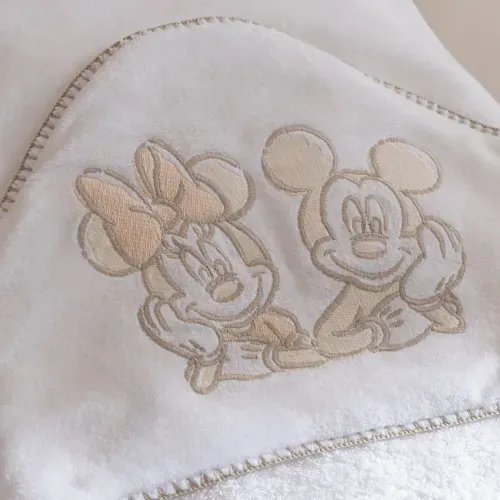 Bata de Bebé Con Capucha Disney Minnie y Mickey