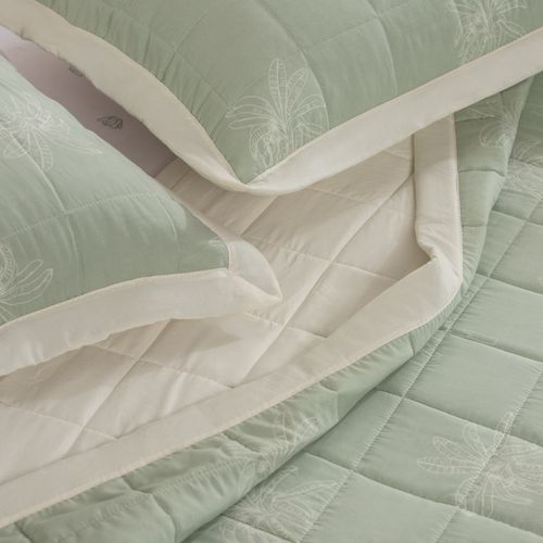 Cubrecama King Reversible Extra Suave Línea de Palmeras