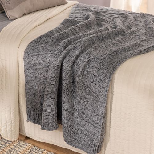 Manta Tejida Trenzada Ochos Mediana