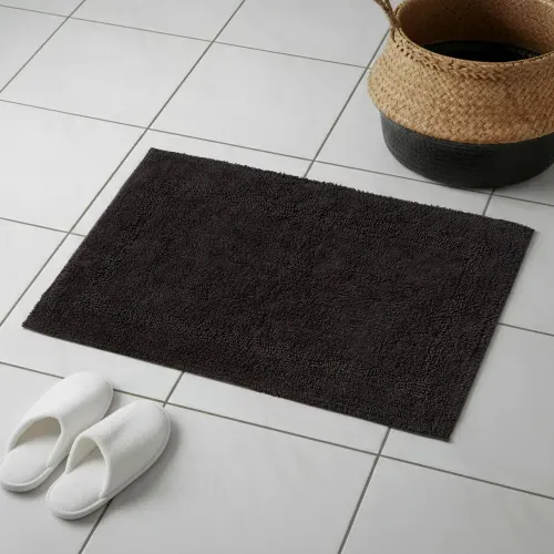 Alfombra de Baño Grande Lisa con Marco Texturado