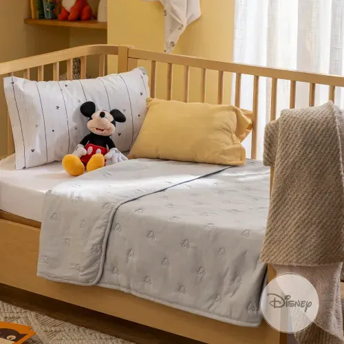 Cubrecama Cuna Funcional Reversible Heatpress Disney Mickey