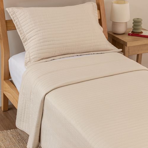 Cubrecama Twin Prewash Reversible Pespunte Color