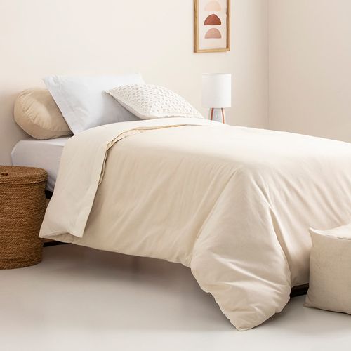 Funda de Acolchado 1 Plaza Algodón Panamá Lisa