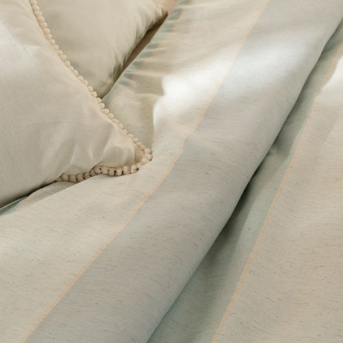 Funda de Acolchado King Simil Lino Franjas Anchas