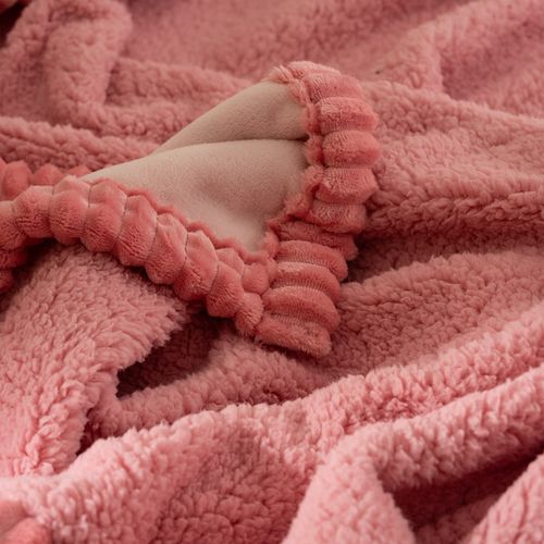 Frazada 1 Plaza Flannel Sherpa con Corderito