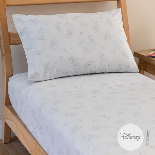 Juego de Sábanas 1 Plaza Algodón Blend Disney Formas de Mickey