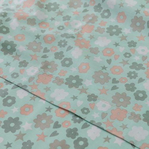 Juego de Sábanas 1 Plaza Algodón Blend Jardin de Ensueño