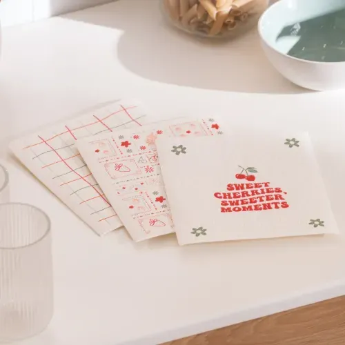 Set de 3 Paños de Cocina Cherry