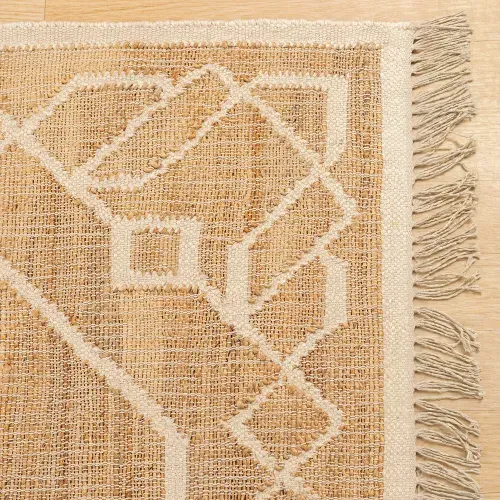 Alfombra de Ambiente Mediana Entrelazado con Borde