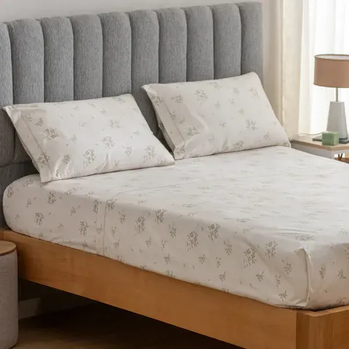 Juego de Sábanas Queen Ramos de Flores