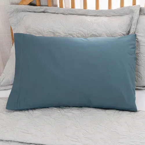 Funda de Almohada Queen Algodón Blend Lisa