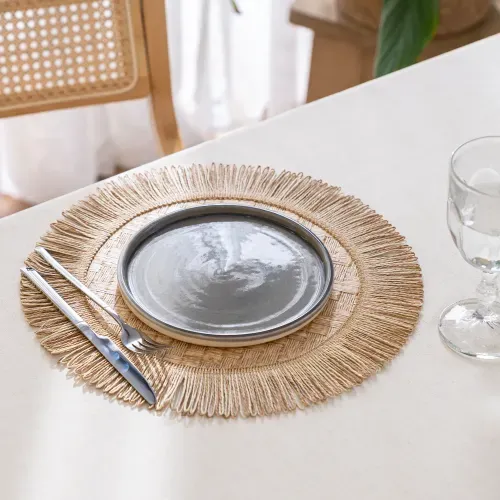 Portaplato Individual de Mesa Entramado Flecos