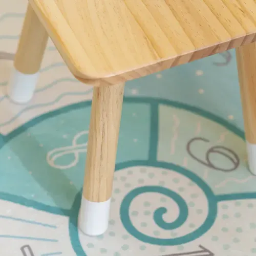 Silla Infantil de Madera con Respaldo Orejitas