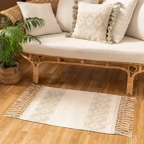 Alfombra  de Algodón Textura Rombo