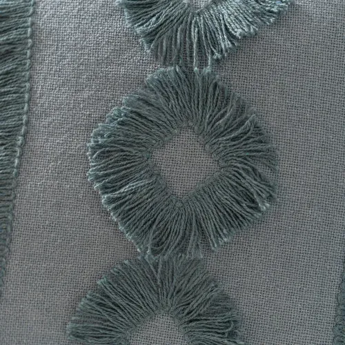 Funda de Almohadón Rombos Texturados y Flecos Borla