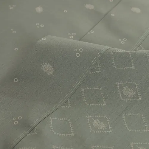 Juego de Sabanas Queen Algodón Blend Rombo Hoja