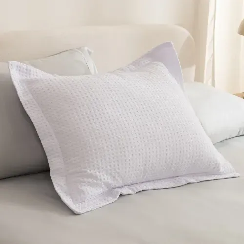 Funda de Almohadón Con Pestaña Waffle
