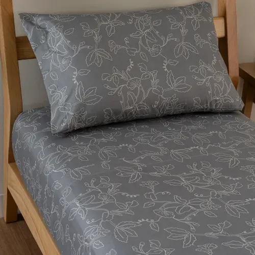 Juego de Sábanas 1 Plaza  Flor Suave