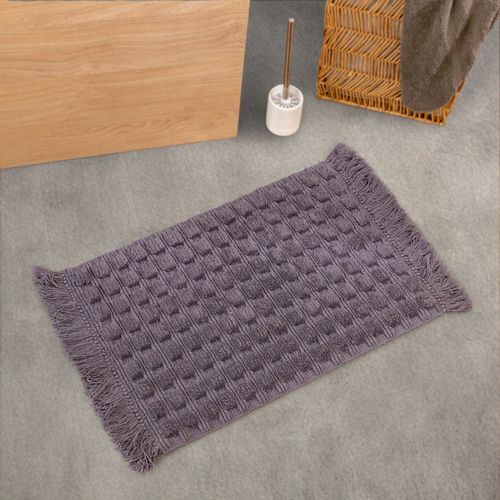 Alfombra de Baño Texturada con Flecos