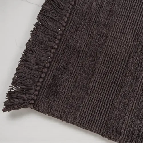 Alfombra de Baño Grande Rayas y Flecos