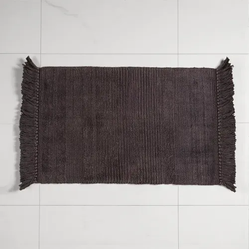 Alfombra de Baño Rayas y Flecos