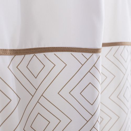 Cortina de Baño con Ojalillos Rombos Cuadros