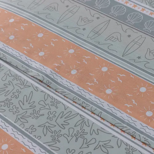 Juego de Sábanas 1 Plaza Algodón Blend Playa Folk