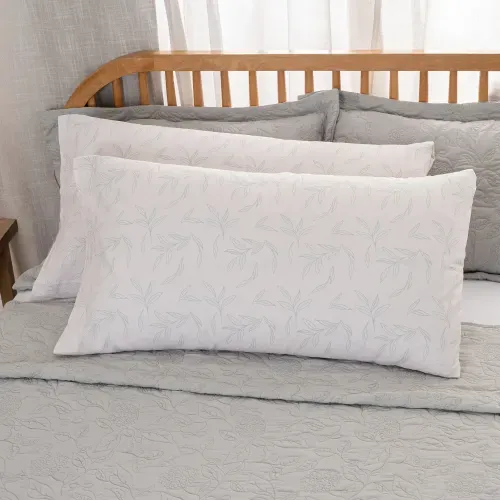 Set de Fundas de Almohadas King Algodón Peinado Gestual