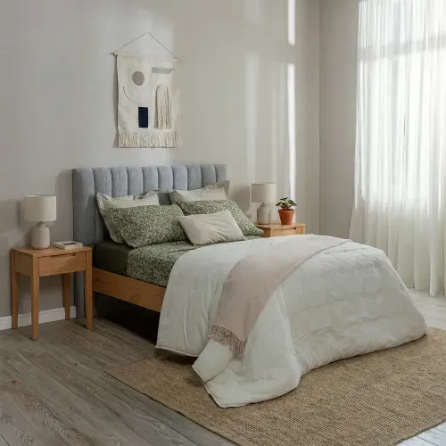 Juego de Sábanas Queen Hoja Pistacho