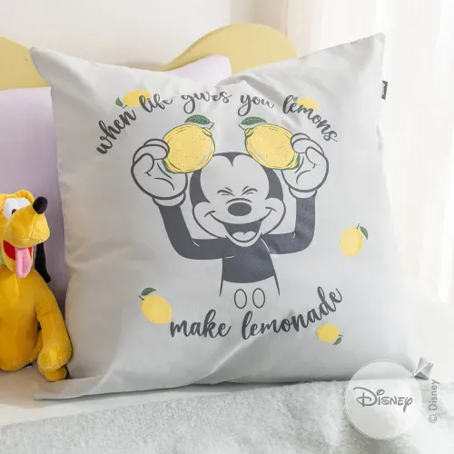 Funda de Almohadón de Algodón Panamá Disney Mickey Lemons