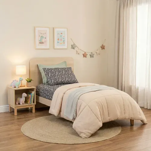 Juego de Sábanas 1 Plaza Algodón Peinado Recortes