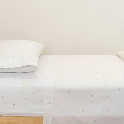 Juego de Sábanas Twin Algodón Peinado Limones